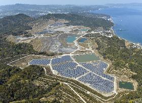 Mega solar power plant begins operating on Awaji Island