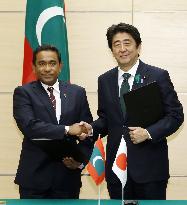 Maldives president in Japan