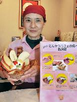 Shop operator shows off popular 'pork cutlet parfait'