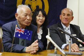Ex-POW, Aussie mayor meet on 70th anniv. of prison break