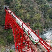 Kurobe Gorge train resumes operations