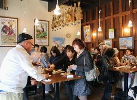 Visitors enjoy Spanish-style bars in Hakodate