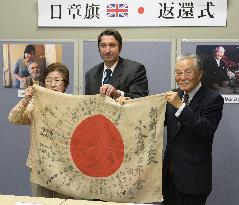 WWII Japanese soldier's flag brought back to wife