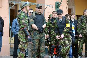 Vigilantes in Odessa, southern Ukraine