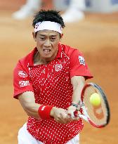 Japan's Nishikori cruises into Barcelona Open semifinals
