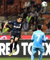 Inter's Nagatomo plays against Napoli in Serie A match