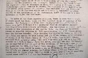 British document on Senkakus