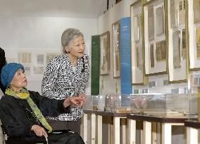 Empress Michiko visits picture book exhibition