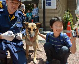 Police dog training event by Tokyo police