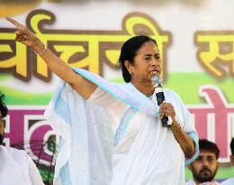 India's West Bengal state chief speaks at campaign rally