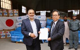 Japan delivers aid supplies to Afghanistan at Kabul airport