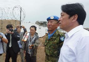 Japan defense minister in South Sudan