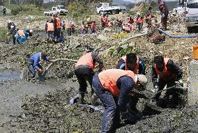 Intensive search for missing people in tsunami-hit Kesennuma