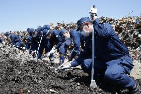 Intensive search for missing people in tsunami-hit Namie