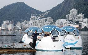 'Floatball' boats in Rio de Janeiro