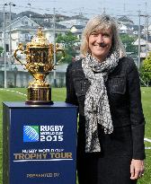Rugby World Cup arrives at Keio University campus in Japan