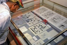Visitor to Tezuka museum views cartoonist's draft drawings