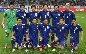 Japan national football team before World Cup warm-up