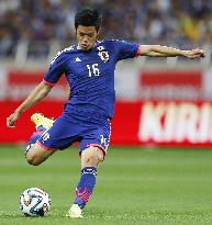 Japan's Yamaguchi in action against Cyprus