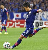 Japan's Kagawa in action against Cyprus