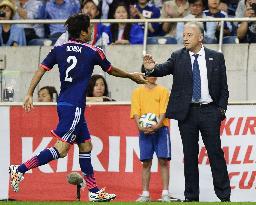 Japan's Uchida scores against Cyprus