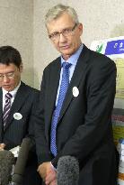 U.N. panel on radiation chief Larsson visits Fukushima