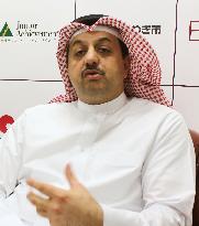 Qatari foreign minister meets reporters in Fukushima
