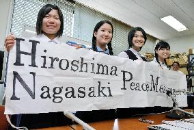 17th 'Hiroshima-Nagasaki Peace Messengers' selected