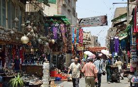 Few foreign tourists seen in Egyptian marketplace