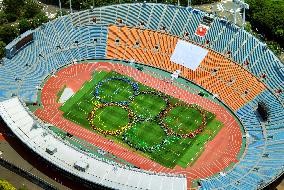 People bid farewell to Tokyo's National Stadium