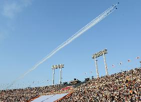 People bid farewell to Tokyo's National Stadium