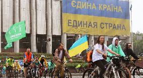 Bicycle parade in Kiev