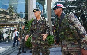 Heavy security presence in Bangkok