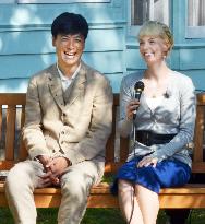 Leads of upcoming NHK drama interviewed in Hokkaido