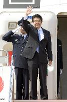 Abe leaves for Belgium for G-7 summit