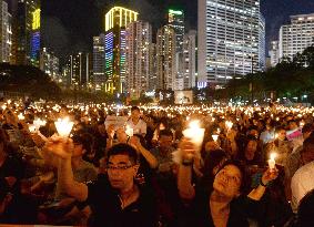 Hong Kong commemorates Tiananmen Square crackdown