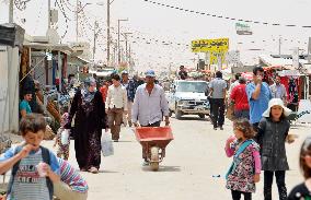 Shopping street in Zaatari refugee camp