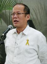 President Aquino at press conference in Manila