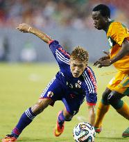 Okubo in action in World Cup warm-up game against Zambia