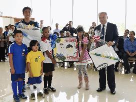 Japan World Cup squad welcomed in Brazil