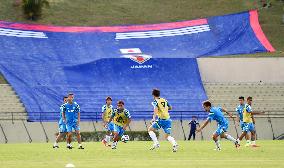 Japan World Cup squad in 1st practice in Brazil