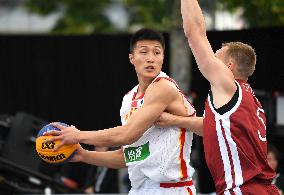 (SP)BELGIUM-ANTWERP-BASKETBALL-FIBA 3X3 WORLD CUP-CHINA VS LATVIA