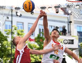(SP)BELGIUM-ANTWERP-BASKETBALL-FIBA 3X3 WORLD CUP-CHINA VS LATVIA