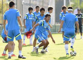 Japan squad train to prepare for Ivory Coast match