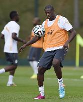 Ivory Coast national team trains ahead of opening game against Japan