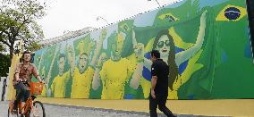 Mural to support Brazilian squad at World Cup