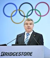 IOC chief meets press on Bridgestone sponsor deal