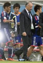 Japan coach Zac leaves stadium
