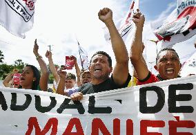 World Cup protestors in Fortaleza, Brazil