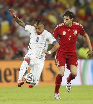 Chile defeat World Cup holder Spain 2-0